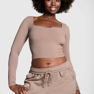 Victoria's Secret Pink Ribbed Tan Top